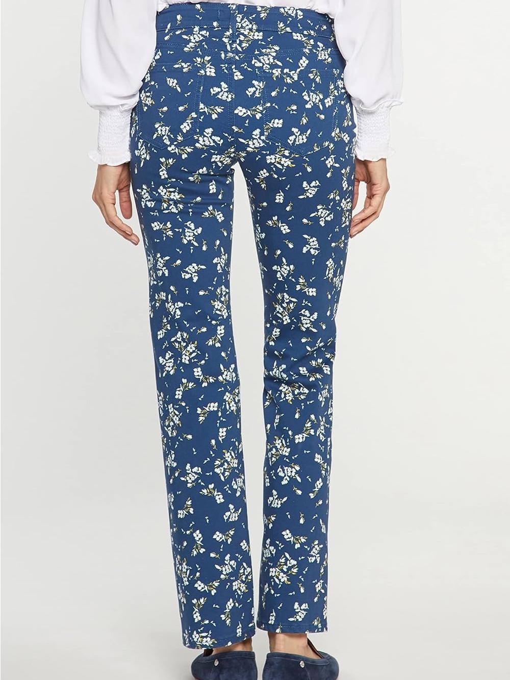 EUC wallpaper print NYDJ flawless couture straight lift tuck technology sz Med 8